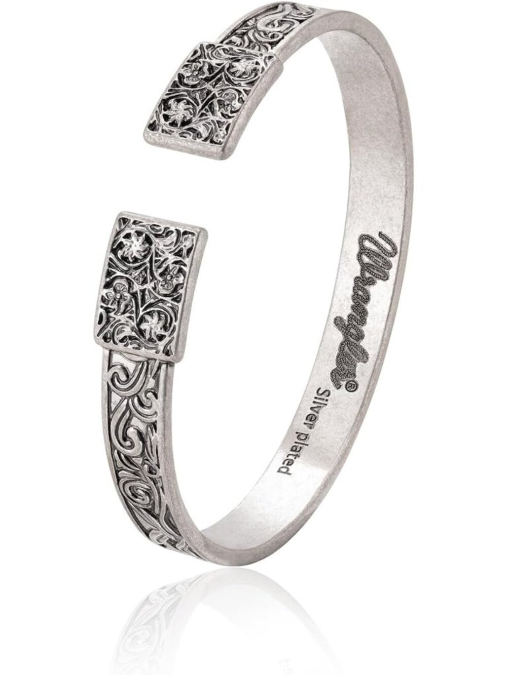 Turquoise Floral Cuff Bracelet, Carved Western Jewelry for Women, Boho Chic